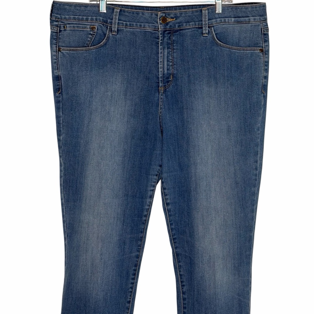NYDJ Marilyn Straight Leg Jeans Woman’s Plus Size 18W Denim Faded Light Blue - Picture 5 of 11